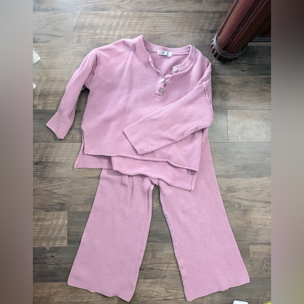 Free People Hailee Sweater Set Purple Pink Color Size Medium